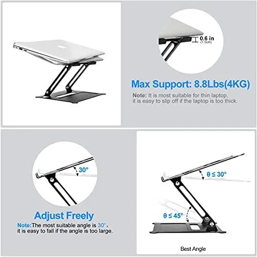 10 - 17" Laptop Stand for Table,Ergonomic Laptop Stand,Computer Riser