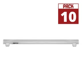 10 Pack - 20 Inch LED T10 Linear Tube, 7W, 500 Lumens, 2700K, LN60 Equal, S14S Base, 120V