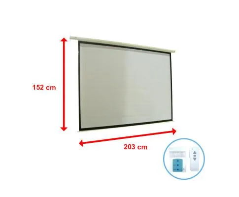 100" Electric Motorised Projector Screen Tv  Remote