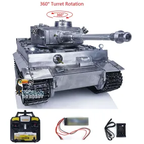 1/16 2.4G Mato 100% Metal German Tiger I BB Shooting RTR Radio Controlled Ready-To-Run Tank 1220 Main Board Gearbox Tracks 360Degrees