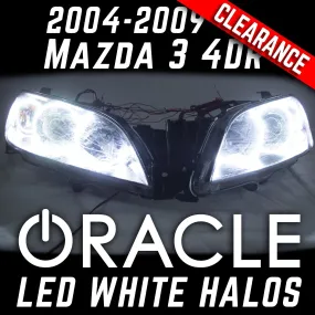 2004-2009 Mazda 3 4 Door Projector Headlights - ORACLE WHITE LED Halos