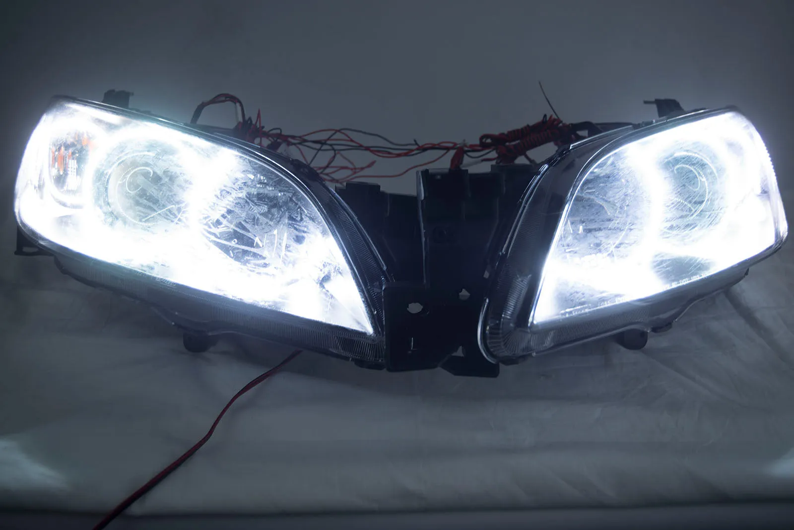 2004-2009 Mazda 3 4 Door Projector Headlights - ORACLE WHITE LED Halos