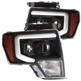 2009-2014 Ford F150 LUXX-Series LED Projector Headlights Black Alpha-Rex 880179