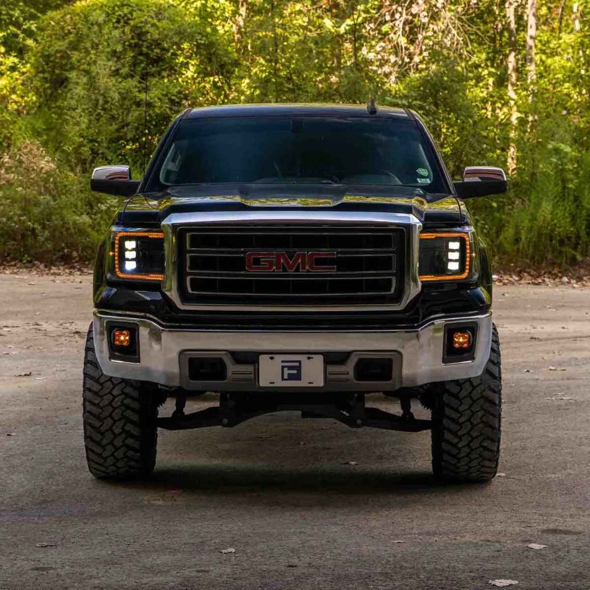 2015-2019 GMC Sierra 2500/3500 LED Projector Headlights (Amber DRL) (pair)