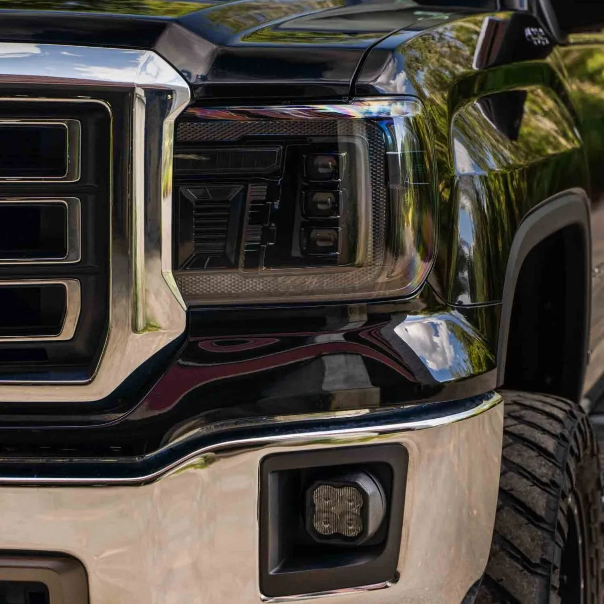 2015-2019 GMC Sierra 2500/3500 LED Projector Headlights (Amber DRL) (pair)