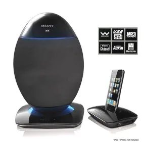 2.4Ghz Wireless Ove Speaker System USB SD Bluetooth 20W RMS