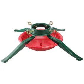 28' Green and Red Christmas Real Live Tree Stand
