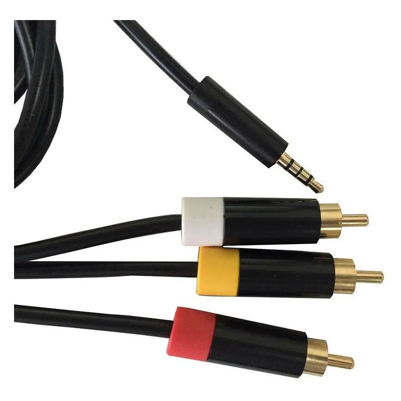 3.5Mm Jack To 3 Rca Male Plug Stereo Audio Video Cable Ab-S055