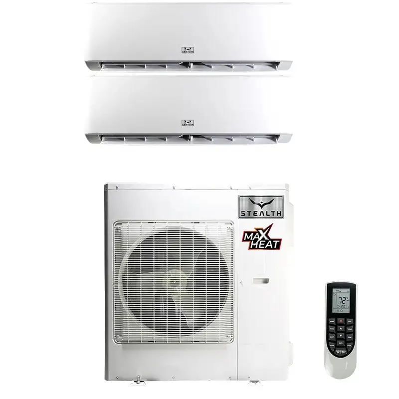 36,000 BTU 23 SEER Dual Zone Wall Mounted Stealth Pinnacle Heat Pump System 9 24