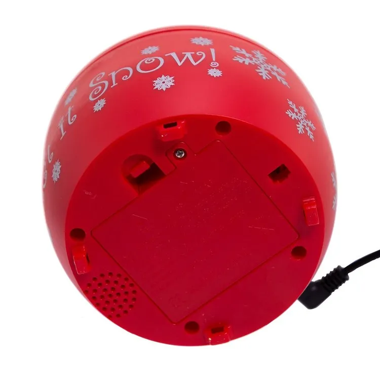 5" Battery-Operated USB Night Light Projector with Red Base