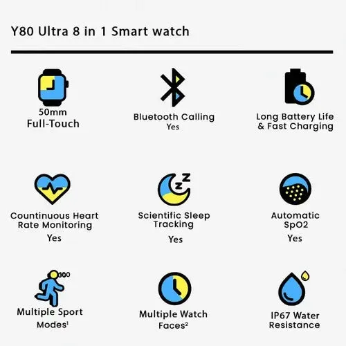 7 In 1 Y60 Smart Watch Ultra (random Colour)