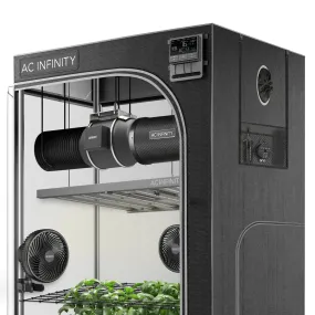 AC Infinity Advance Grow Tent System 4' x 4' WIFI APP Control and Full Spectrum EVO6 LED Grow Light | 4-Plant Kit