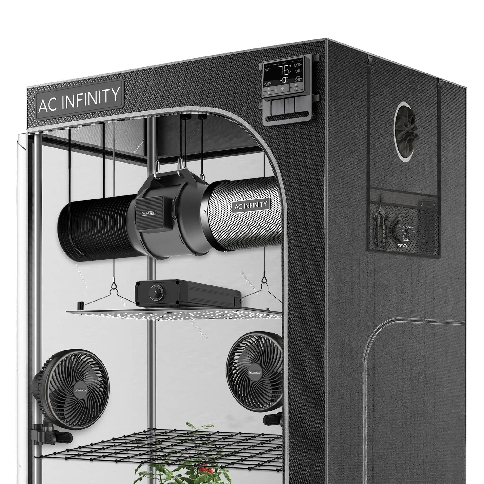 AC Infinity Advance Grow Tent System with WIFI Controls 4' x 4' | 4-Plant Kit