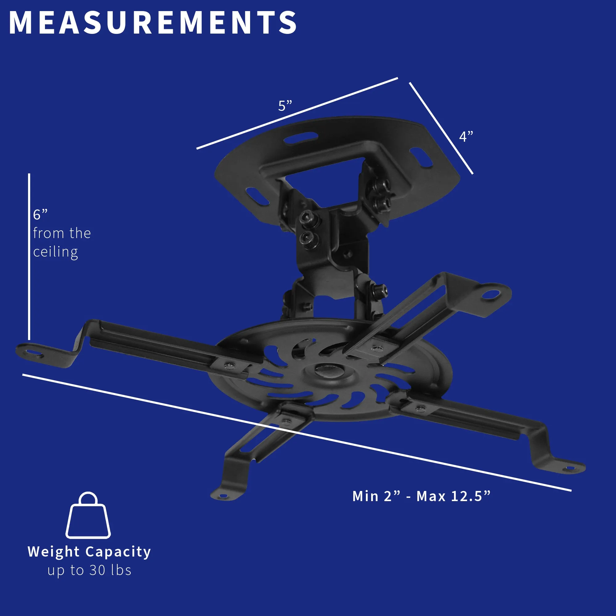 Adjustable Ceiling Mount for Regular and Mini Projectors