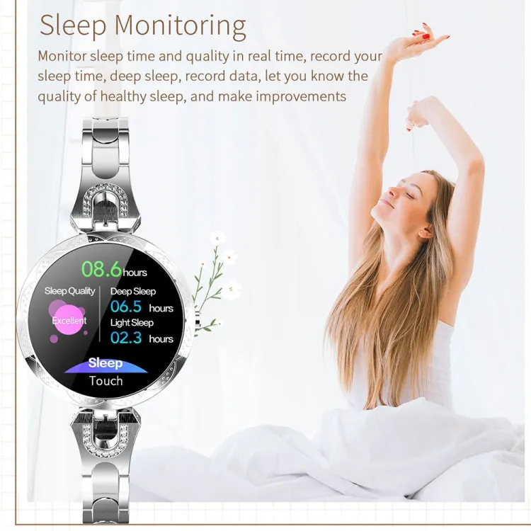 AK15 Fashion Smart Female Bracelet, 1.08 inch Color LCD Screen, IP67 Waterproof, Support Heart Rate Monitoring / Sleep Monitoring / Remote Photography (Rose Gold)