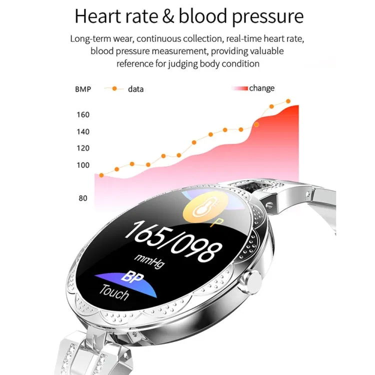 AK15 Fashion Smart Female Bracelet, 1.08 inch Color LCD Screen, IP67 Waterproof, Support Heart Rate Monitoring / Sleep Monitoring / Remote Photography (Rose Gold)