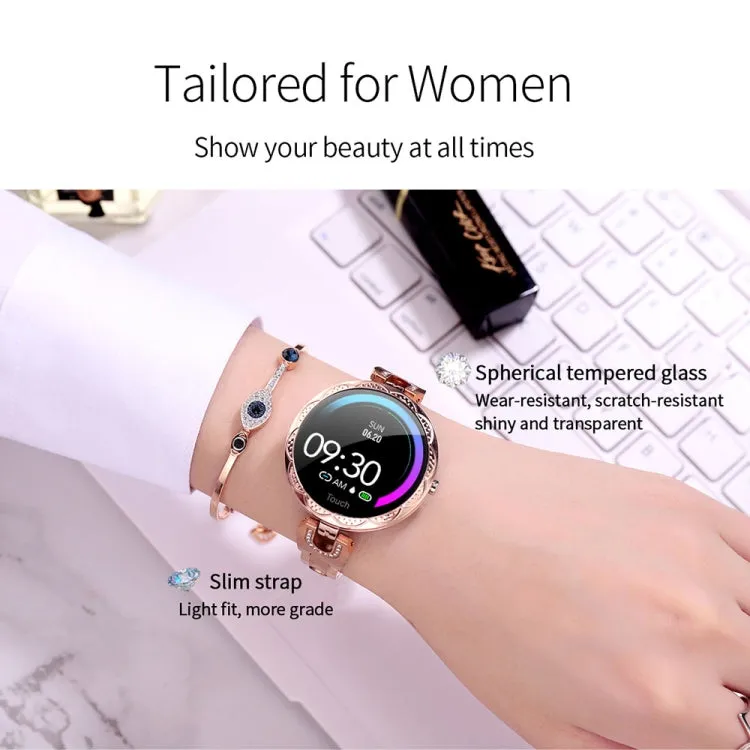 AK15 Fashion Smart Female Bracelet, 1.08 inch Color LCD Screen, IP67 Waterproof, Support Heart Rate Monitoring / Sleep Monitoring / Remote Photography (Rose Gold)
