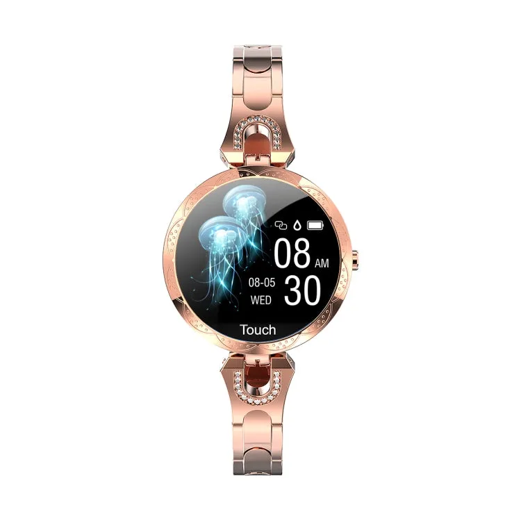 AK15 Fashion Smart Female Bracelet, 1.08 inch Color LCD Screen, IP67 Waterproof, Support Heart Rate Monitoring / Sleep Monitoring / Remote Photography (Rose Gold)