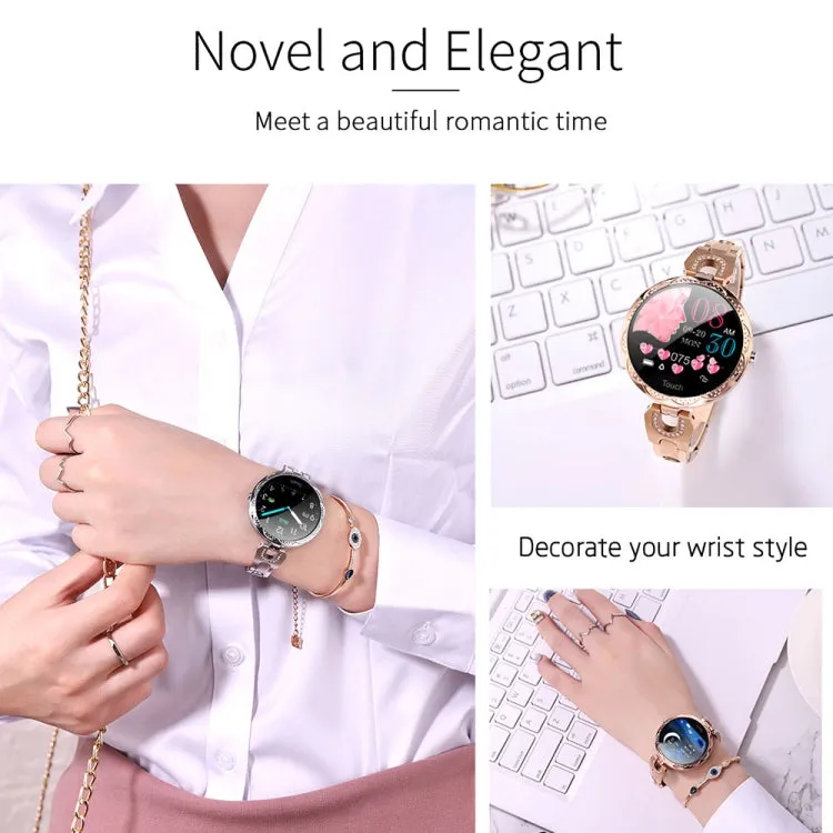 AK15 Fashion Smart Female Bracelet, 1.08 inch Color LCD Screen, IP67 Waterproof, Support Heart Rate Monitoring / Sleep Monitoring / Remote Photography (Rose Gold)