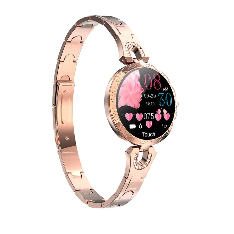 AK15 Fashion Smart Female Bracelet, 1.08 inch Color LCD Screen, IP67 Waterproof, Support Heart Rate Monitoring / Sleep Monitoring / Remote Photography (Rose Gold)