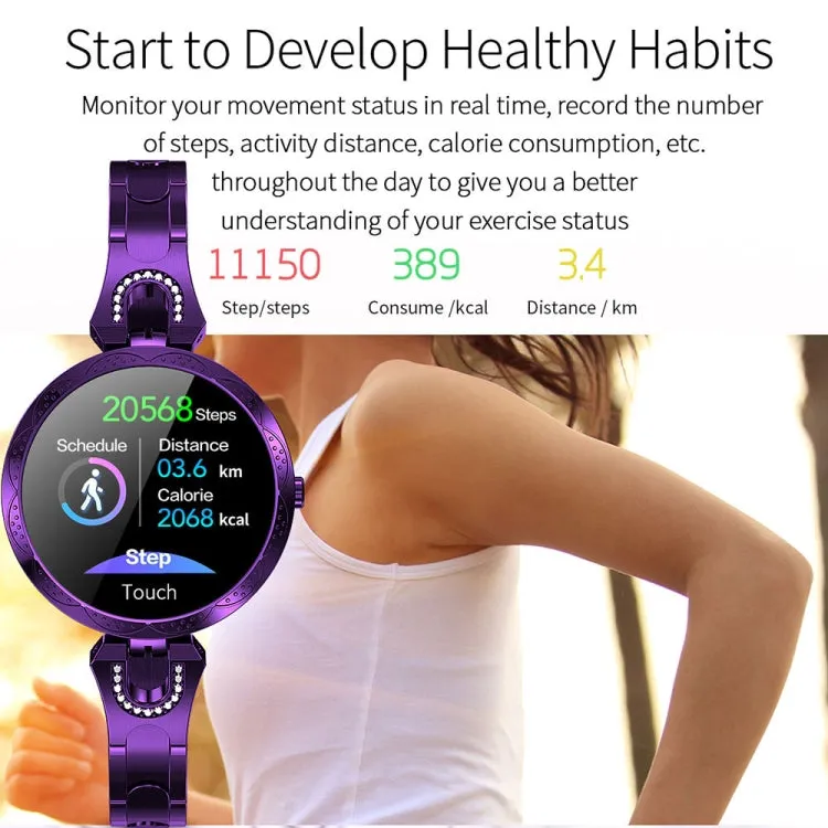 AK15 Fashion Smart Female Bracelet, 1.08 inch Color LCD Screen, IP67 Waterproof, Support Heart Rate Monitoring / Sleep Monitoring / Remote Photography (Rose Gold)