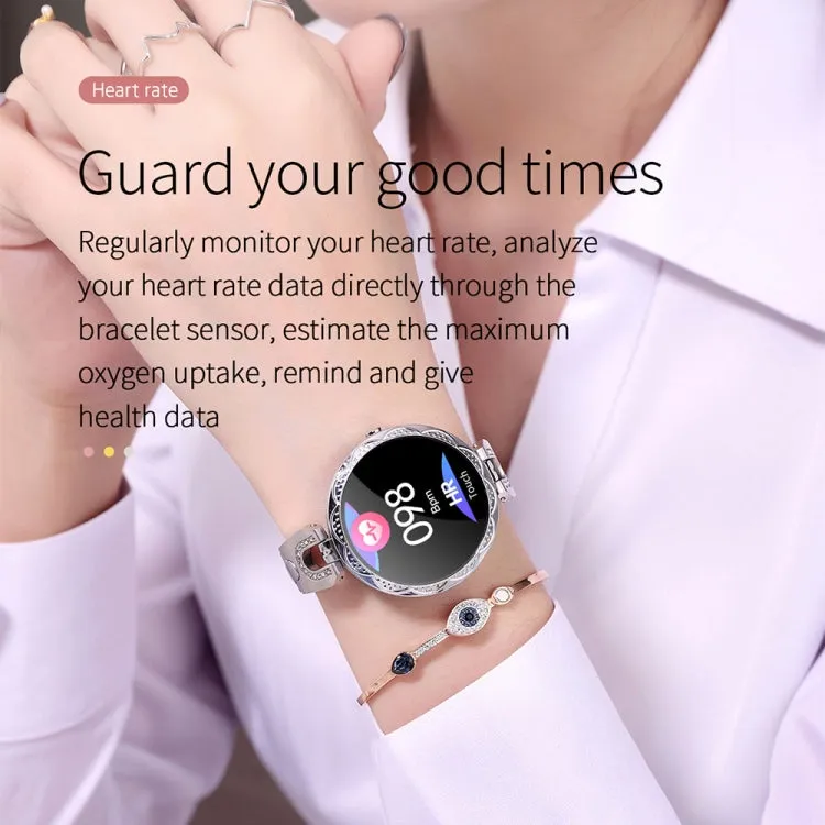AK15 Fashion Smart Female Bracelet, 1.08 inch Color LCD Screen, IP67 Waterproof, Support Heart Rate Monitoring / Sleep Monitoring / Remote Photography (Rose Gold)