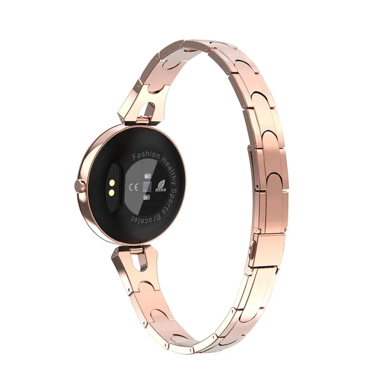 AK15 Fashion Smart Female Bracelet, 1.08 inch Color LCD Screen, IP67 Waterproof, Support Heart Rate Monitoring / Sleep Monitoring / Remote Photography (Rose Gold)