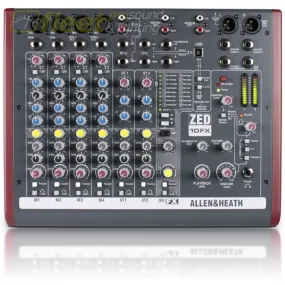 Allen & Heath ZED-10FX Multipurpose Mixer with FX for Live Sound and Recording