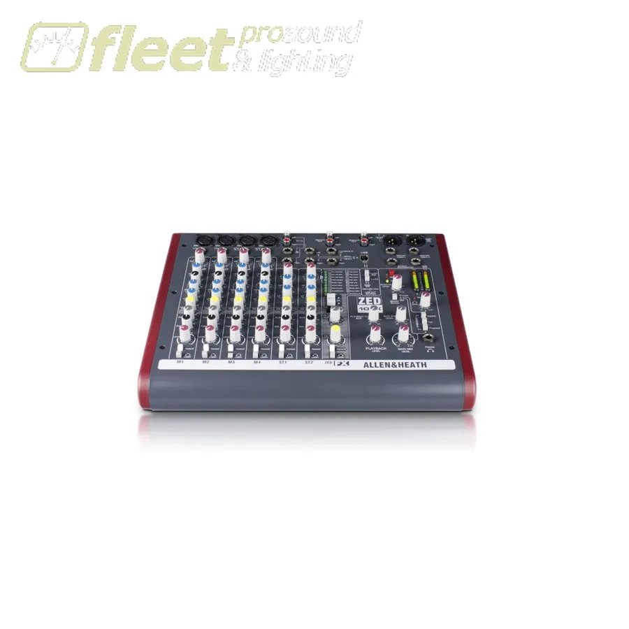 Allen & Heath ZED-10FX Multipurpose Mixer with FX for Live Sound and Recording