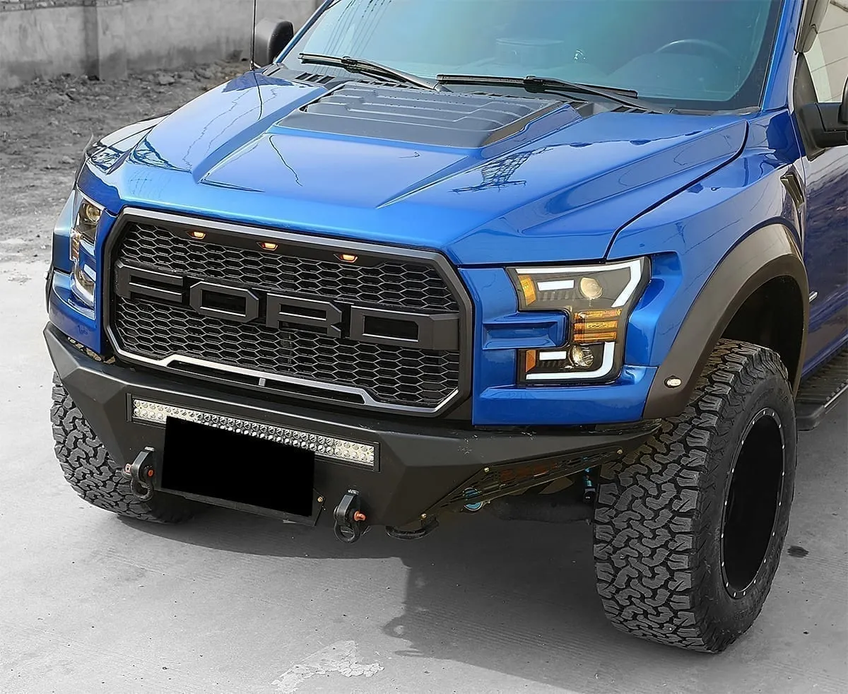 Alpharex LUXX-Series LED Projector Headlights Jet Black For Raptor (2017-2020)