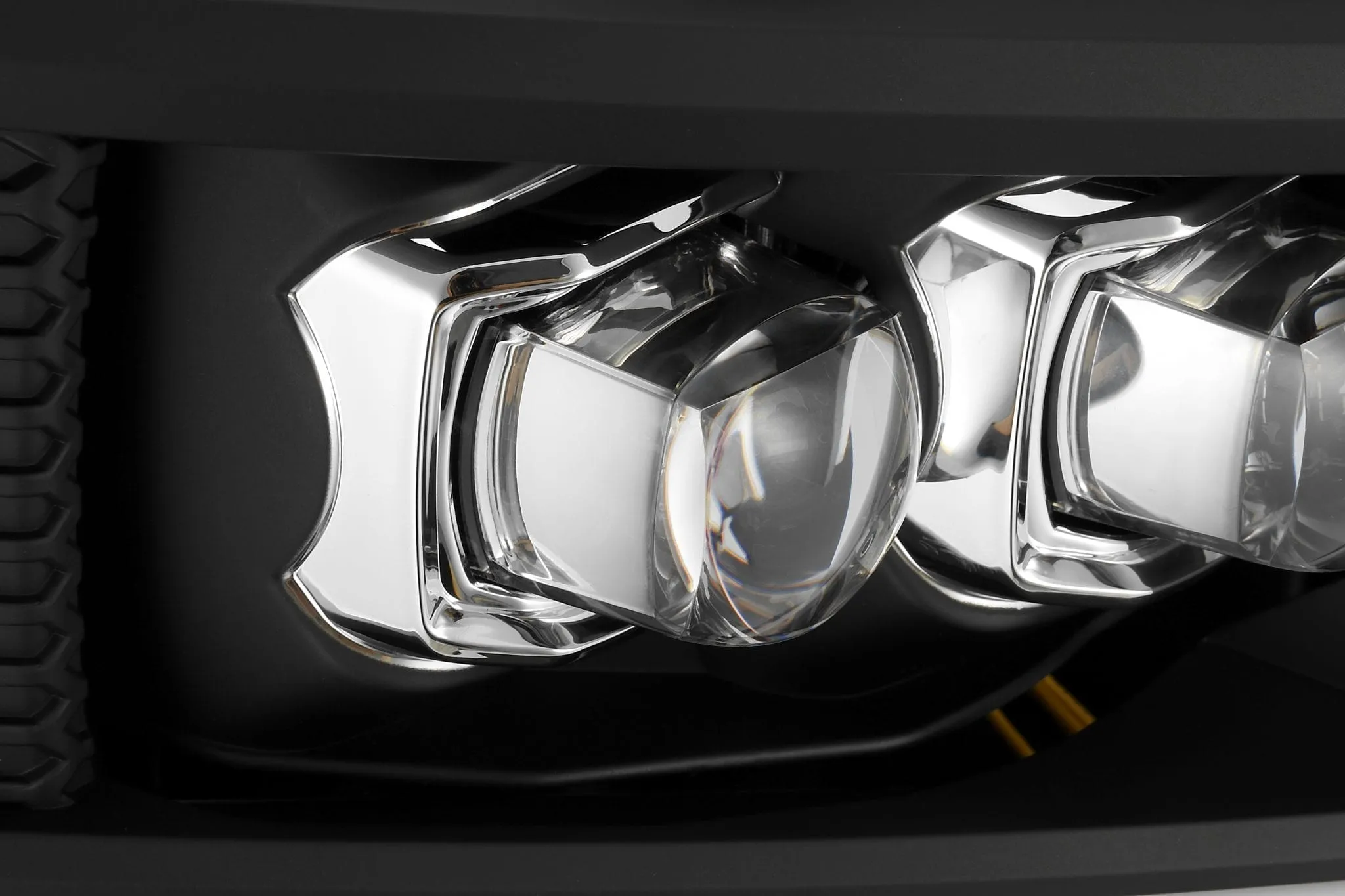 Alpharex Nova-Series LED Projector Headlights Black For Silverado (2007-2013)
