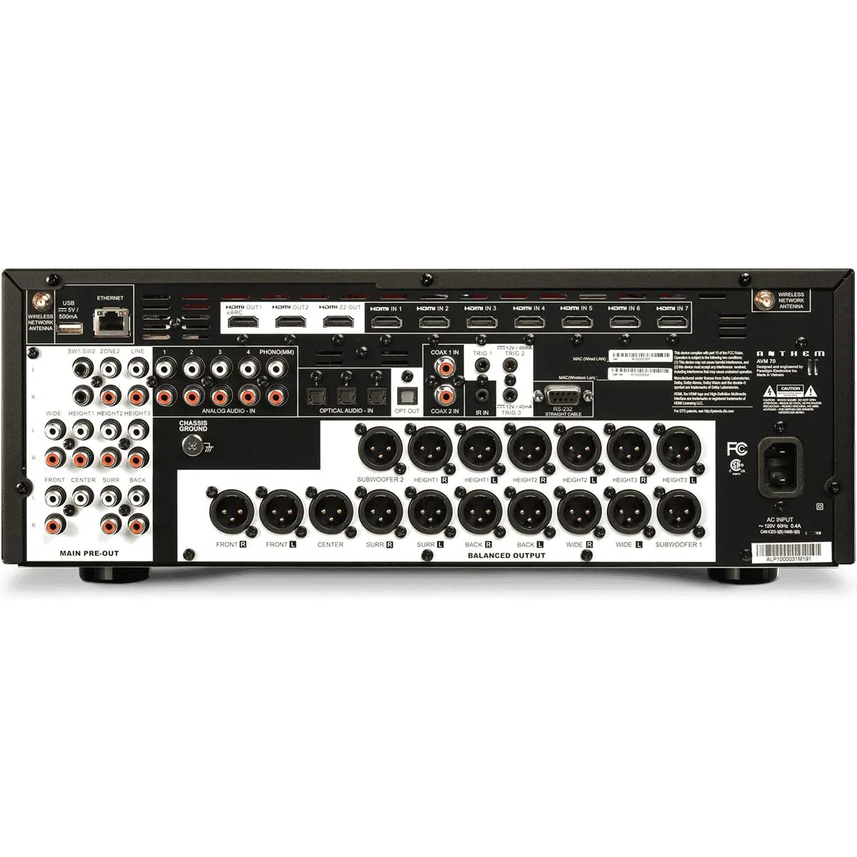 Anthem OPEN BOX AVM 70 8K Preamp/Processor - A Grade