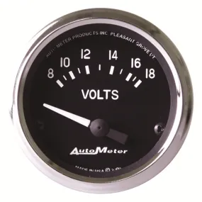 AutoMeter 201009 GAUGE; VOLTMETER; 2 1/16in.; 18V; ELECTRIC; COBRA
