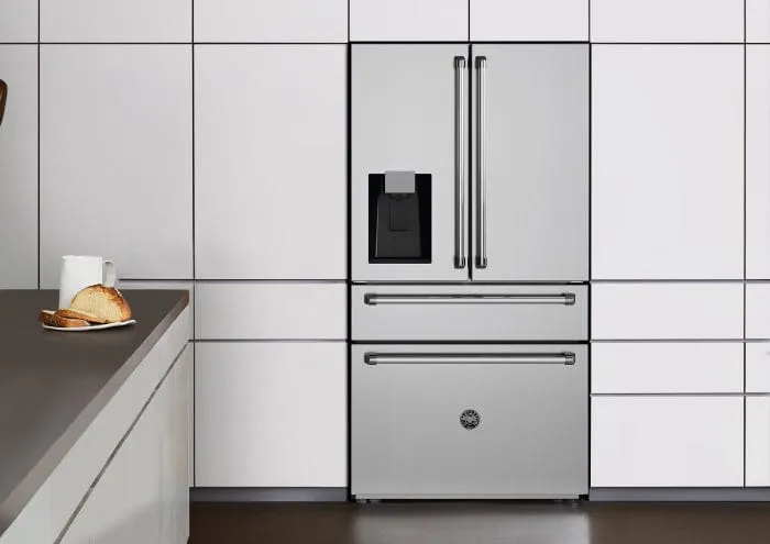 Bertazzoni 36 inch Stainless Steel Freestanding French Door Refrigerator REF36FDFZXNT