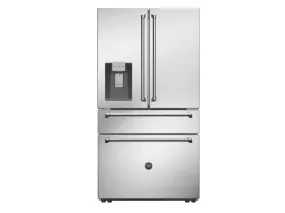 Bertazzoni 36 inch Stainless Steel Freestanding French Door Refrigerator REF36FDFZXNT