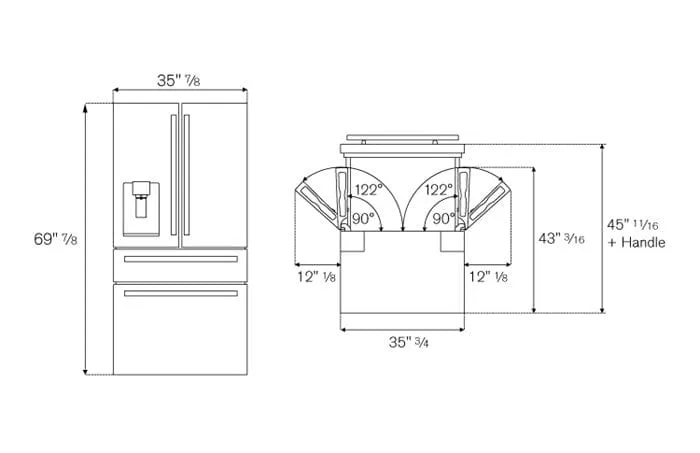 Bertazzoni 36 inch Stainless Steel Freestanding French Door Refrigerator REF36FDFZXNT