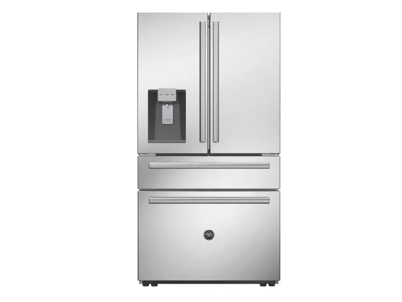 Bertazzoni 36 inch Stainless Steel Freestanding French Door Refrigerator REF36FDFZXNT
