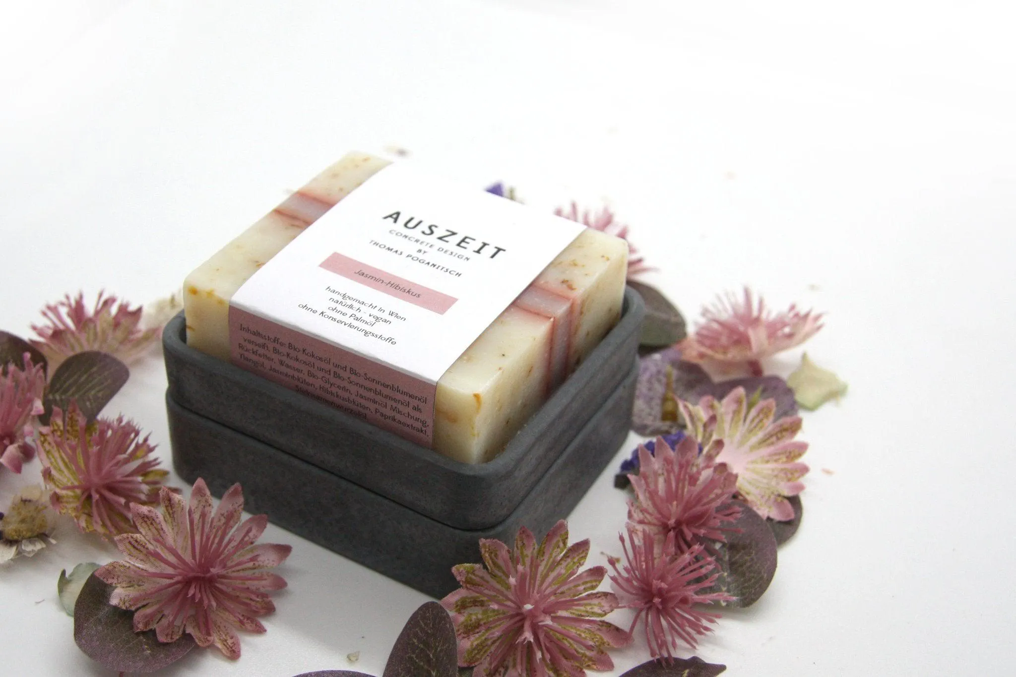 Black Concrete Soap Stand w/ Vegan Soap
