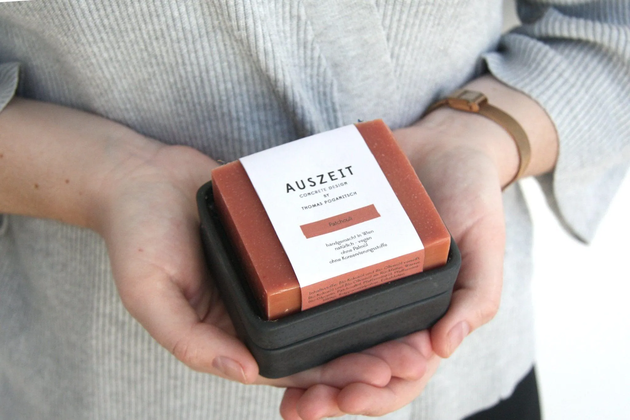 Black Concrete Soap Stand w/ Vegan Soap