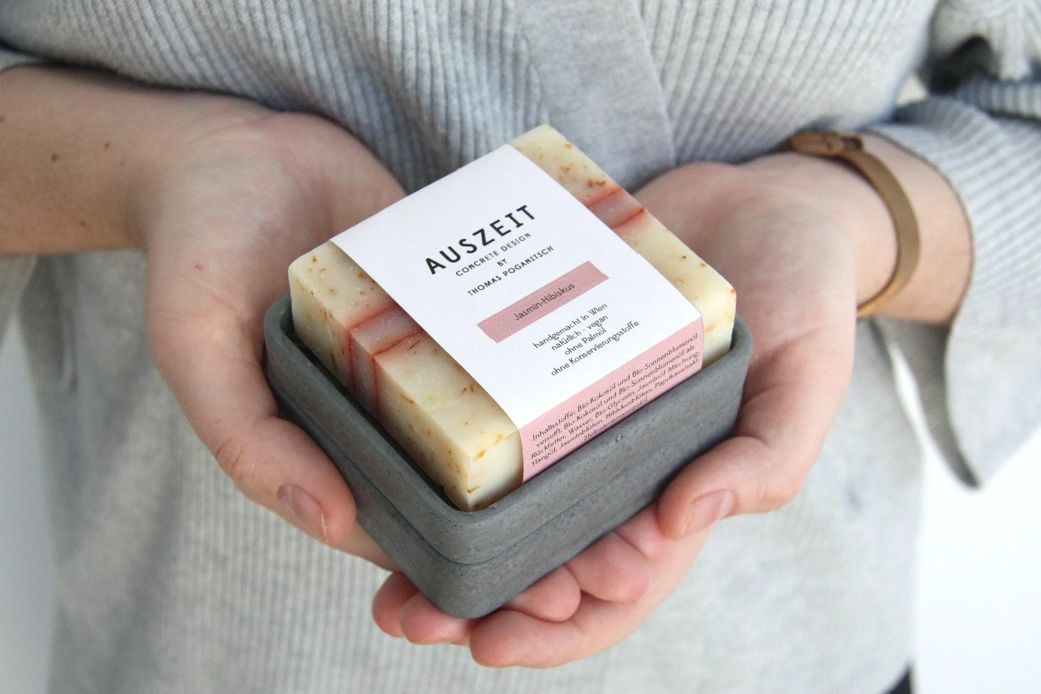 Black Concrete Soap Stand w/ Vegan Soap
