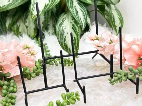 Black Metal Stand for Crystals