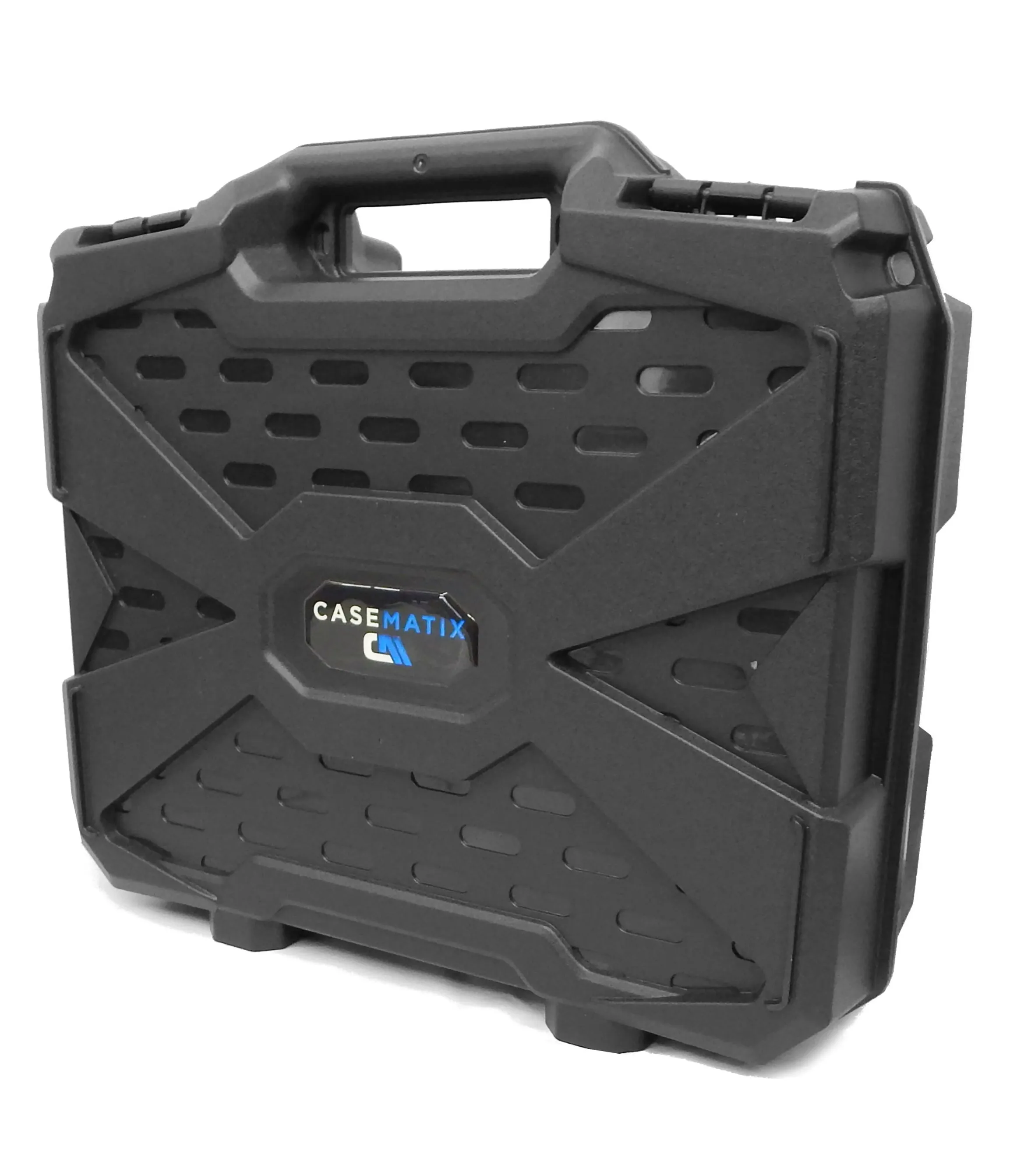 CASEMATIX 16" Hard Travel Case with Padlock Rings and Customizable Foam - Fits Accessories up to 14" x 10.75" x 4"