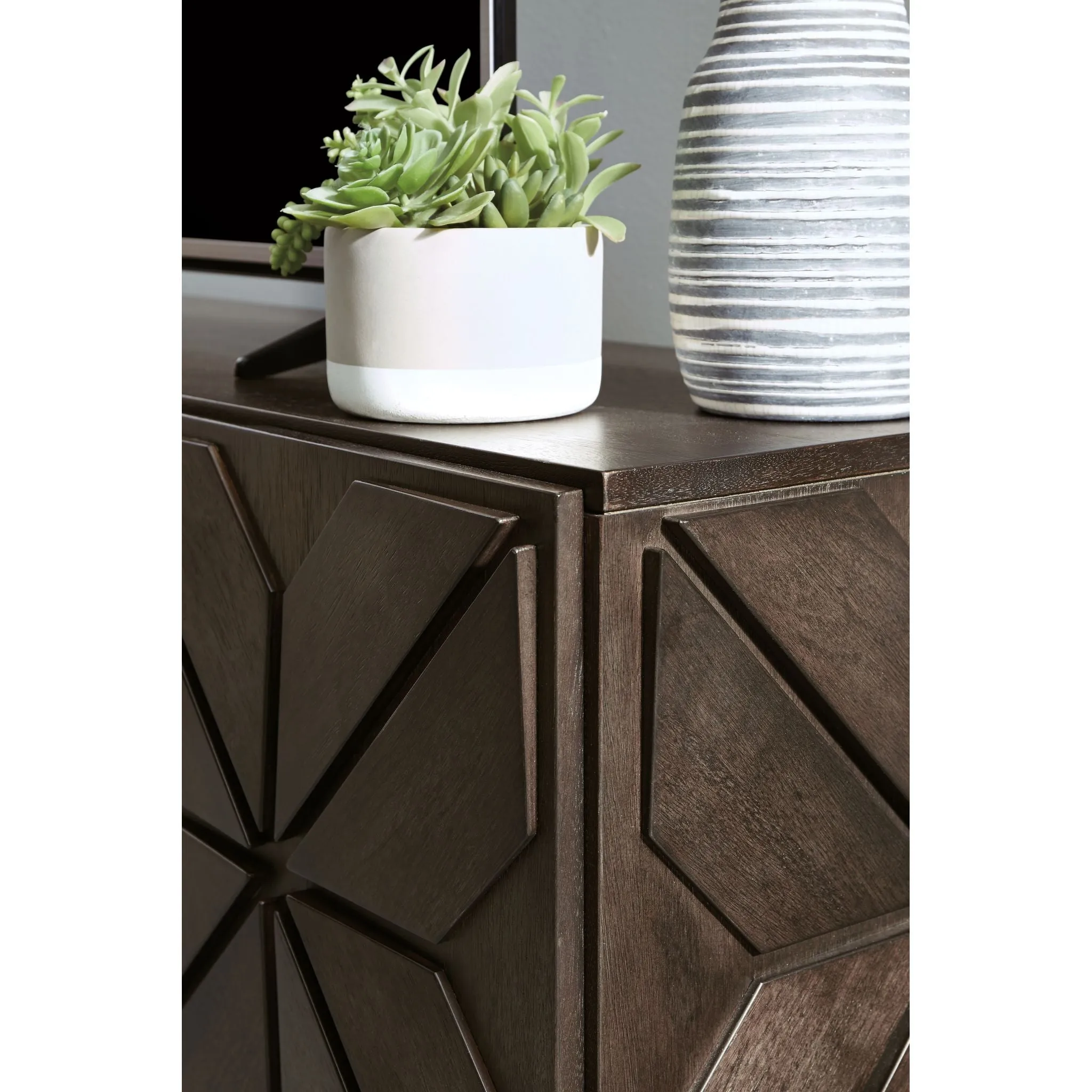 Chasinfield TV Stand - Dark Brown
