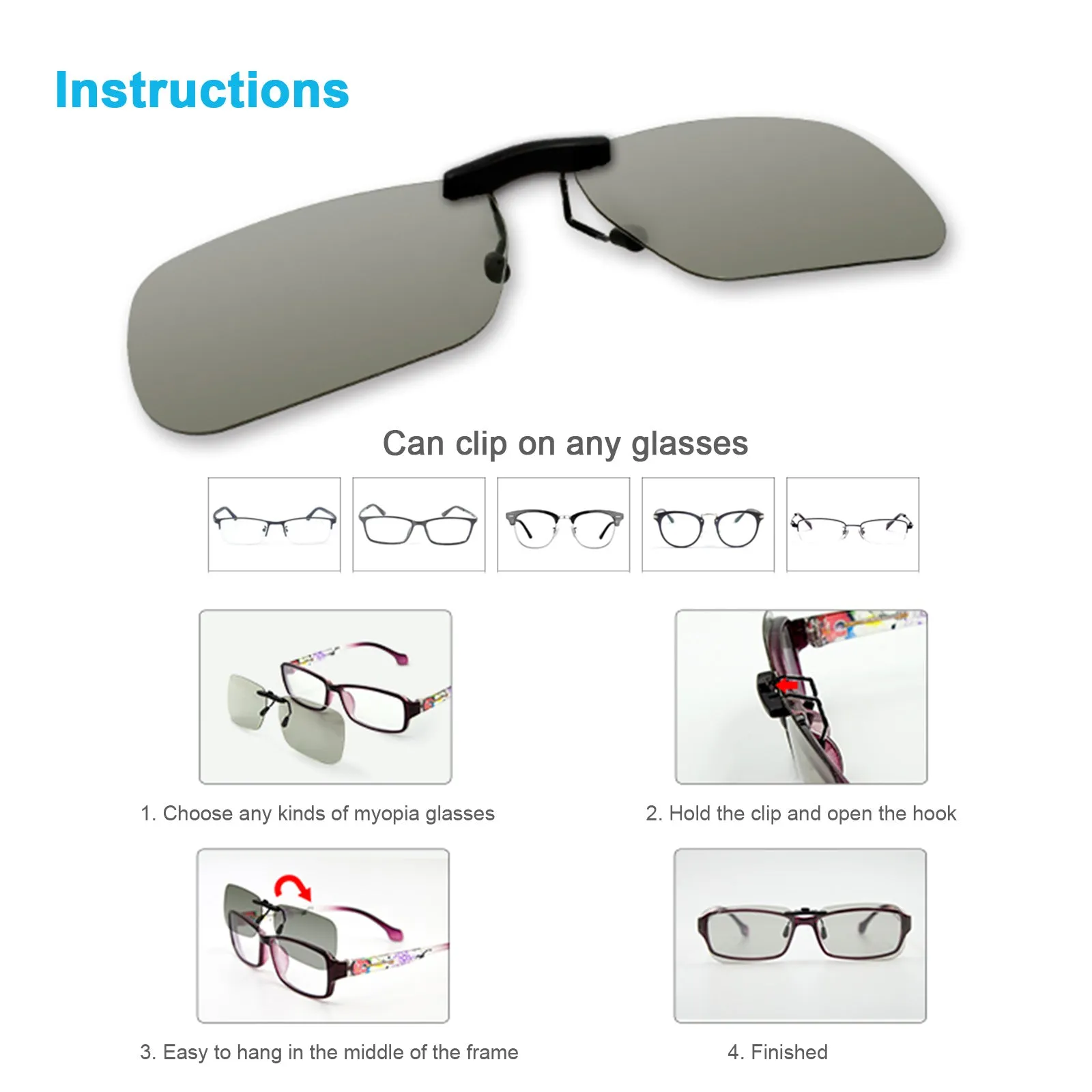 Clip-on 3D Glasses