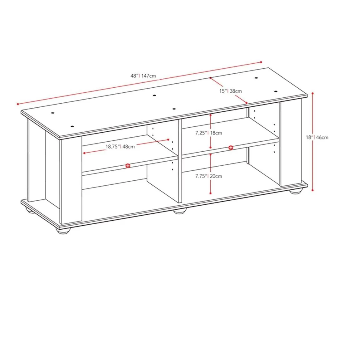 Contemporary Black TV Stand - Fits up to 54-inch TVs