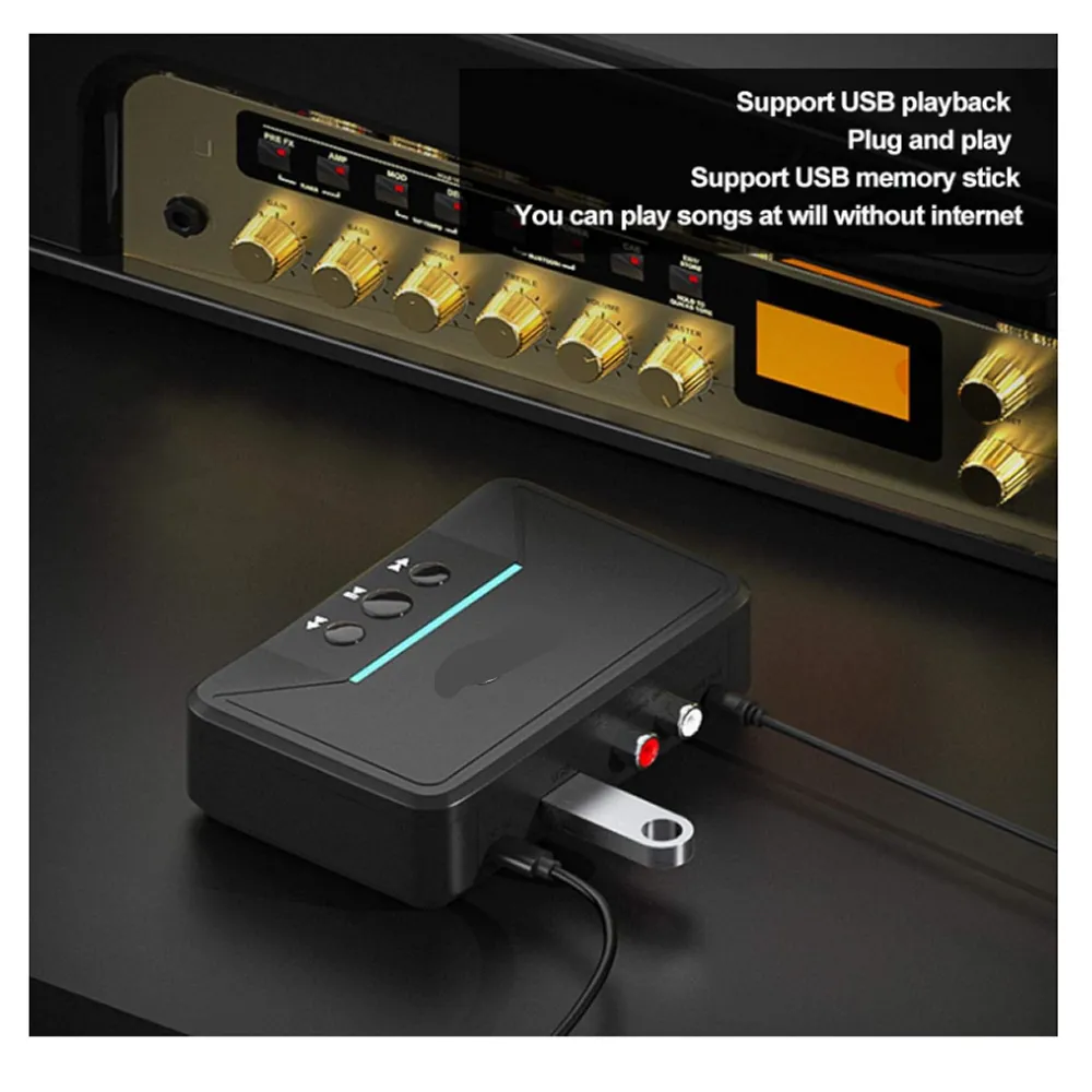 Desktop Cordless 5.0 Long Battery Life Audio Receiver