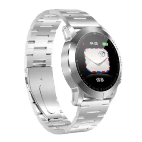 DTNO.1 S10 1.3 inches TFT Color Screen Smart Bracelet IP68 Waterproof, Steel Watchband, Support Call Reminder /Heart Rate Monitoring /Sleep Monitoring /Multi-sport Mode (Silver)