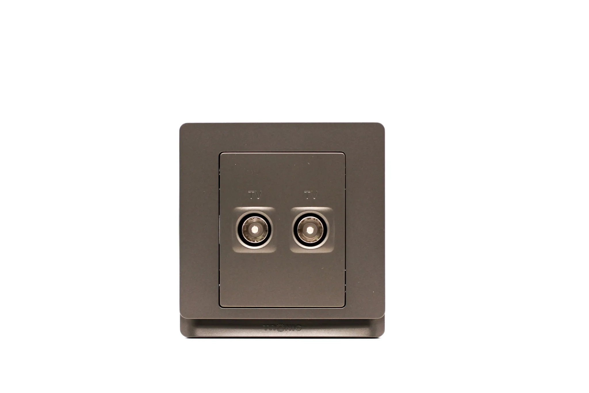 Dual (2G) TV Socket in Grey