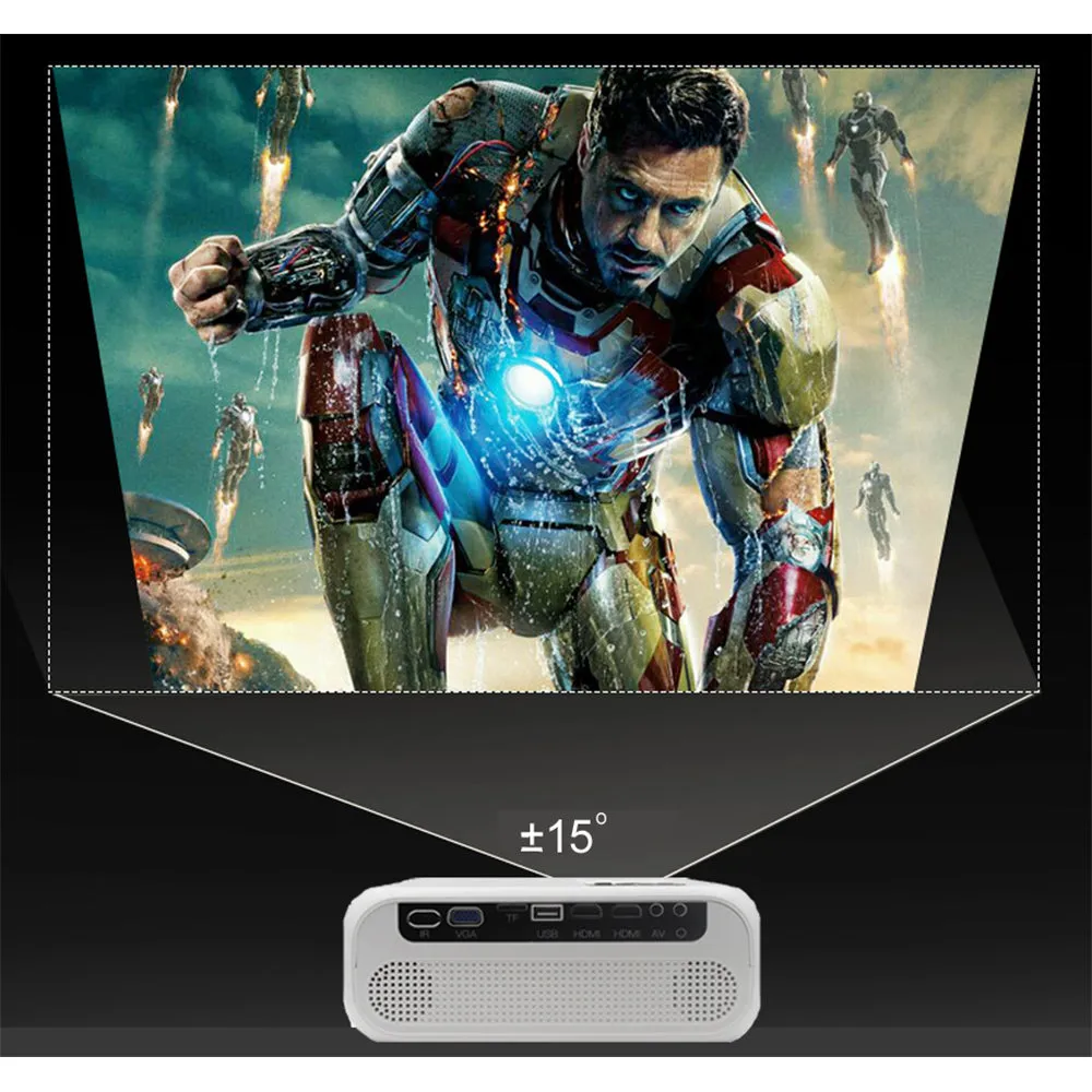 E500S Sync Home Theater LED Projector, 3000 Lumens 4K [ Wireless Mobile Screening ] 4K Mini Home Entertainment Cinema Projector