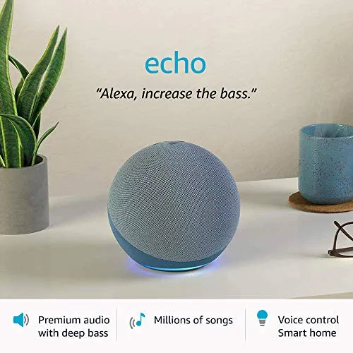 Echo (4th Gen, 2020 release) | Premium sound powered by Dolby and Alexa (Blue)
